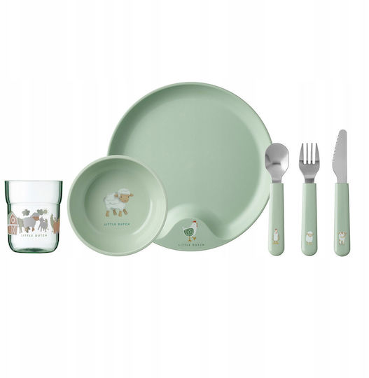 Mepal Set De Linguri Pentru Bebeluşi Şi Tacâmuri Pentru Copii Din Plastic Bej 3 Bucăţi