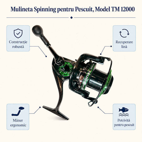 Tm 12000 Mulinetă de pescuit pentru Spinning