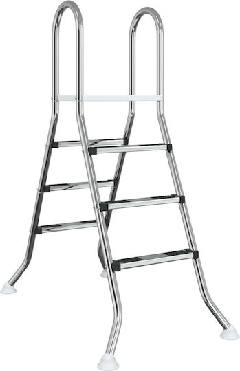 vidaXL Pooltreppe aus Rostfreiem Stahl Silber