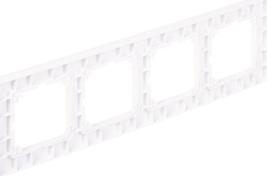 Elektro Plast Ramă Comutare 4 Locuri Montaj Vertical Culoare Albă 4174-27