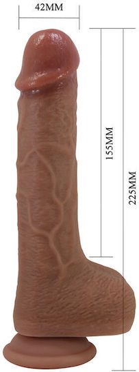 Pretty Love Tommy Realistic Vibrator with Remote Control Brown