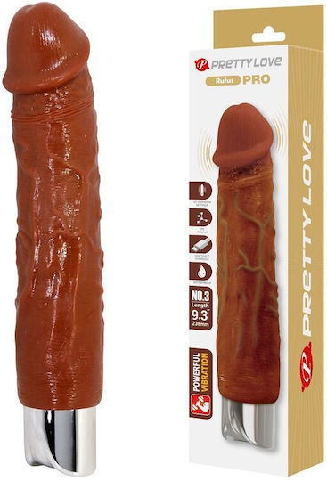 Pretty Love Realistic Vibrator with Remote Control Brown