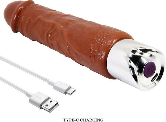 Pretty Love Realistic Vibrator with Remote Control Brown