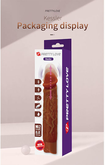 Pretty Love Realistic Vibrator 22cm Brown