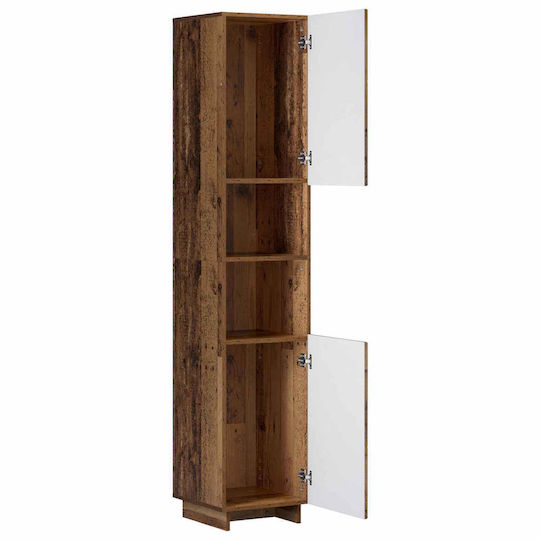 vidaXL vidaXL Bathroom Floor Column Cabinet 36.5x38x180cm Brown