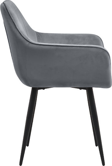 Piero Ess- und Küchenstühle Samt Anthrazit 57x60x85.5cm