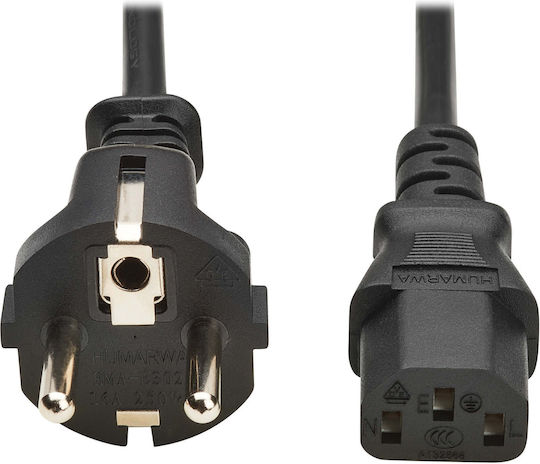 Eaton IEC C13 Schuko - IEC C13 Schuko Cable 2m Black P054-02M-EU