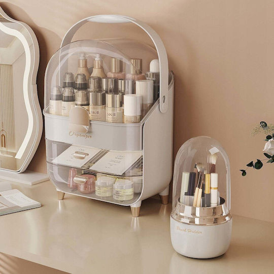 Strado Organizator Rotativ pentru Cosmetice Alb Strado Organizator Rotativ pentru Cosmetice Alb