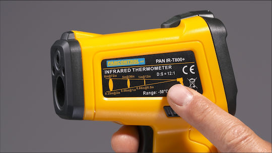 Pancontrol Infrarot- und Laserthermometer Für Temperaturen Bis 50°C Mit Verhältnis von Abstand zum Ziel 12:1