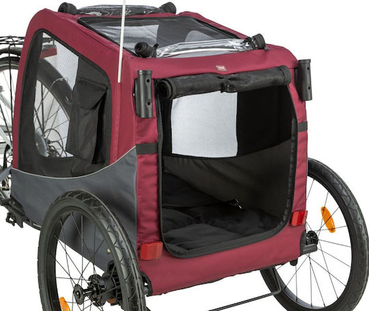 Trixie Wasserdichter Fahrradanhänger für Hundetragetaschen bis 22kg Graue Länge 63cm