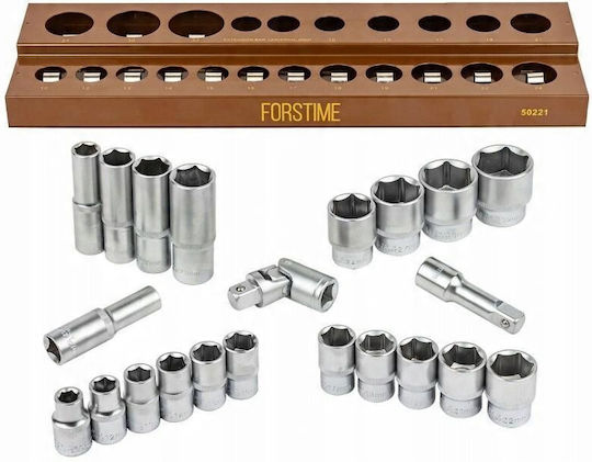 Forcekraft Σετ Καρυδακιών 1/2'' 22 Τεμ 6-γωνα
