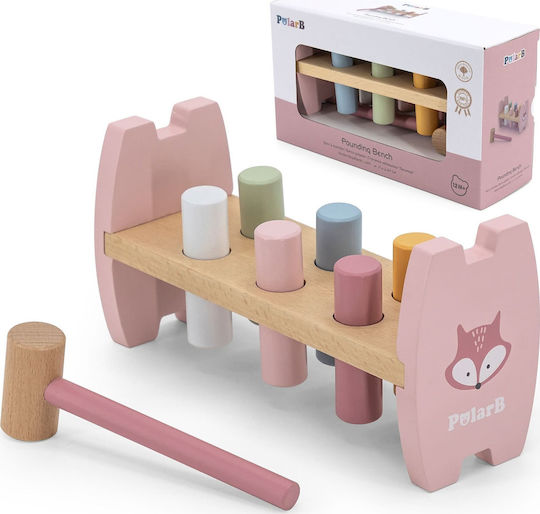 Viga Toys Ударна играчка Polarb от дърво за 12+ месеца