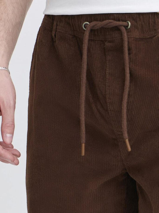 Pantaloni Bărbați Elastic Lejer Fit Maro
