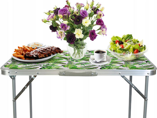 Ambiance Masă Din Aluminiu Pentru Camping Pliabilă În Valiză 80x60x70cm Albă