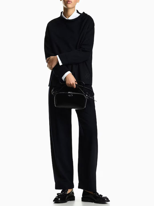 Damen Stoffhose Navy Blau
