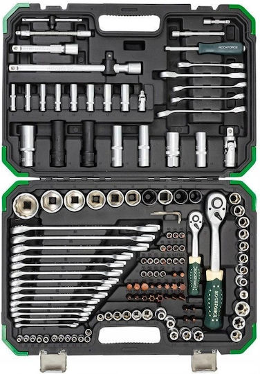 Rockforce Καστάνια με Καρυδάκια 1\4" & 3\8" & 1\2" 131τμχ