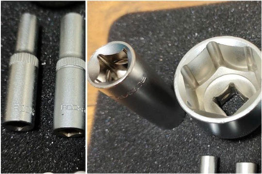 Rockforce Καστάνια με Καρυδάκια 1\4" & 3\8" & 1\2" 131τμχ