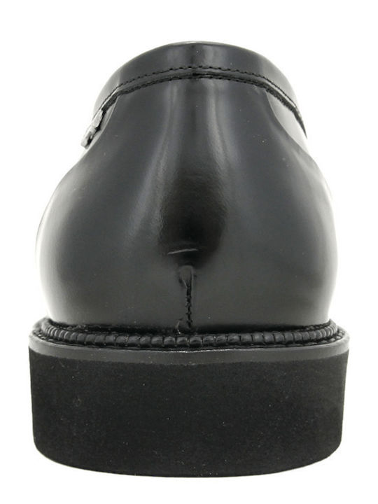 Deri Herren Mokassins in Schwarz Farbe