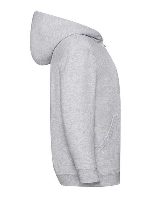 Women's Sweatshirt Cardigan Hooded Grey Melange