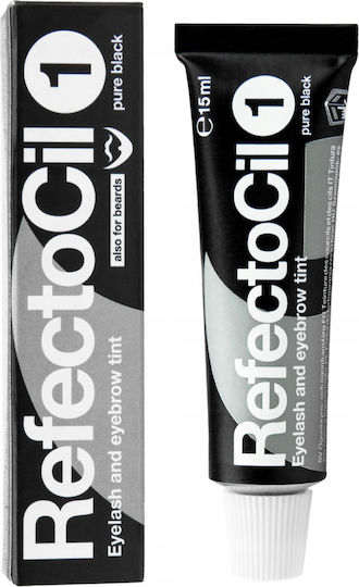 Refectocil Eyelash Eyebrow Tint Henna Eyebrows Eyelashes 1 Pure Black 15ml