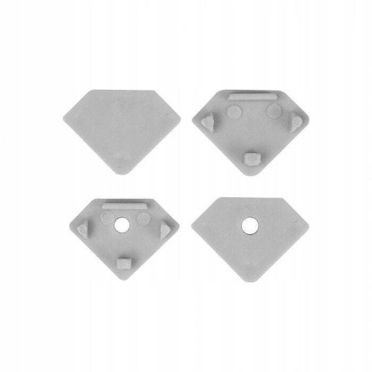 Ecolight LED-Streifen Aluminiumprofil Ecke Ec20621 2 m Eloxiertes Aluminium Milchglasabdeckung
