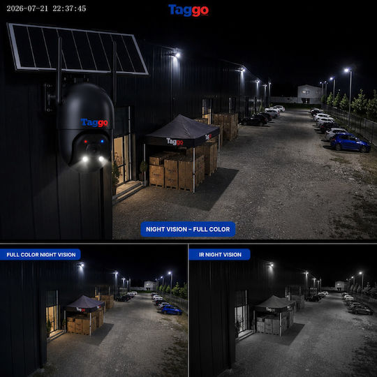 Taggo Stil true IP Cameră de Supraveghere Wi-Fi 4K Impermeabilă cu Baterie, Comunicare Bidirecțională și Obiectiv de 3.6mm