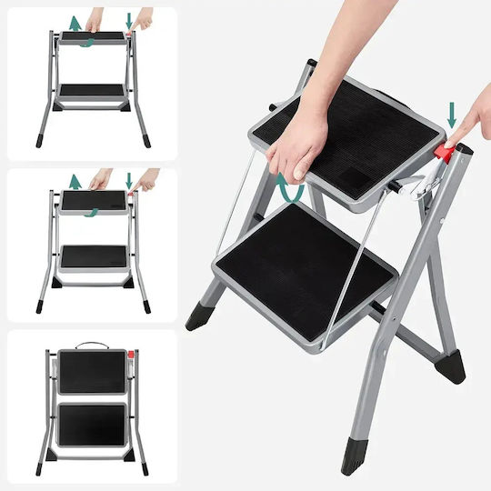 Songmics Scări treaptă din plastic cu 2 trepte 20 cm