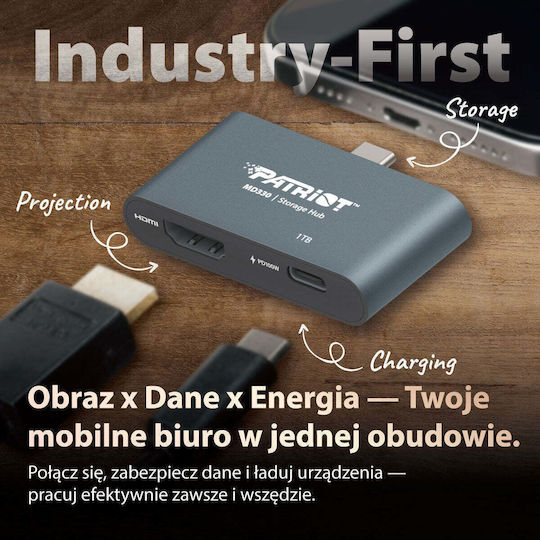 Patriot PMD256GH013 USB-C Докинг станция с HDMI 4K PD