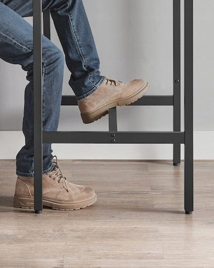 Lbt25x Square Wooden Bar Table with Metal Frame 69x69cm