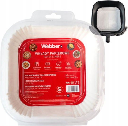 Webber Αντικολλητικά Χαρτιά για Air Fryer 16x16εκ. 50τμχ