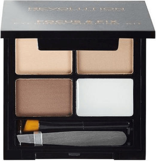 Revolution Beauty Focus & Fix Brow Kit Paletă Pentru Sprâncene 5.8gr