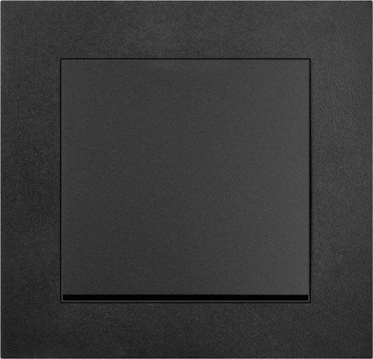 Elektro Plast Recessed Wall Switch with Frame Aller Retour Black