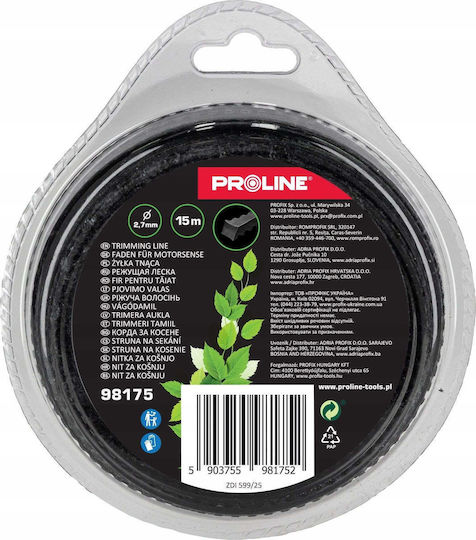 Proline Bürstenschneider Trimmer-Leinen «Gezackt Zahn» 2.7mm × 15m