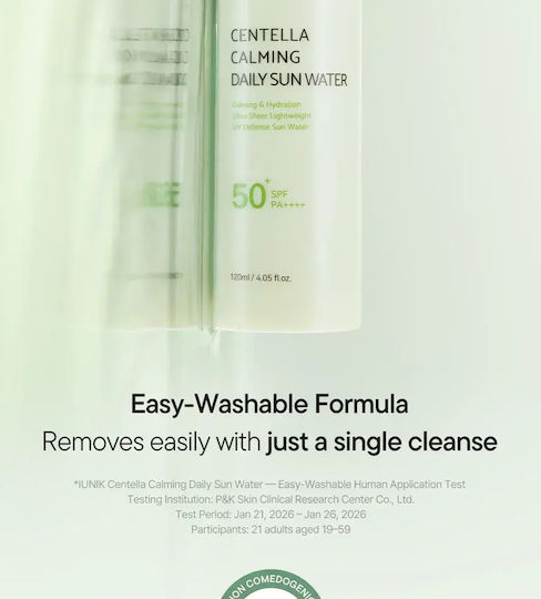 iUNIK Centella Beruhigendes Tägliches Sonnenwasser Gesicht SPF50+ 120ml