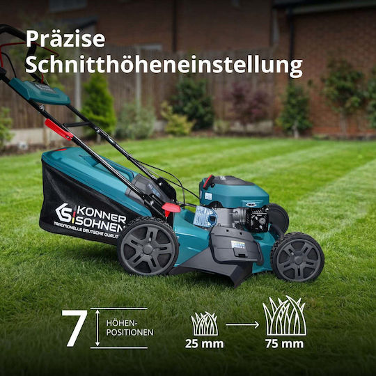 Könner & Söhnen Selbstfahrender Benzin-Rasenmäher 5,2 PS/180 ccm