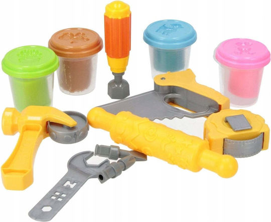 Mega Creative Σετ Πλαστοζυμαράκι Πλαστελίνης Tools με 4 Χρώματα για 3+ Ετών