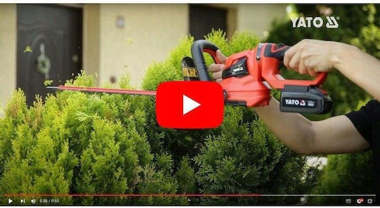 Yato YT-828331 Battery Hedge Trimmer 18V 1x2Ah with Blade Length 45cm