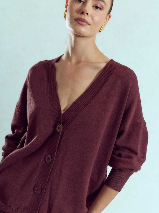 Celestino Gestrickte Damen Strickjacke Einfarbig Lila