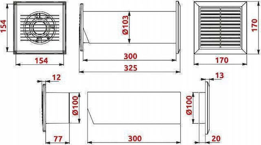 Awenta Ergovent Badezimmer Ventilator Weiß