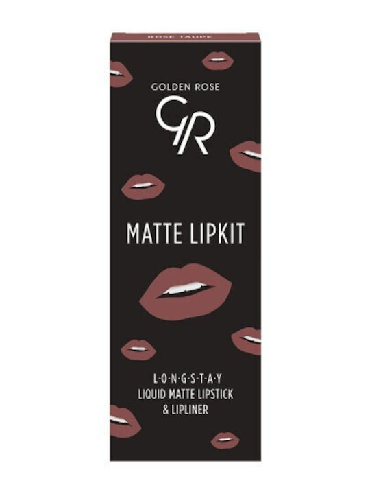 Golden Rose Matte LipKit Комплект за грим за устни 2 броя