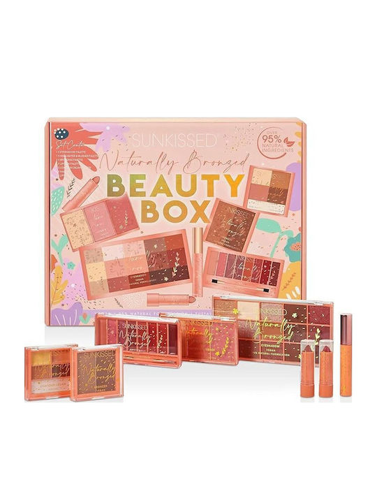 Sunkissed Naturally Bronzed Beauty Box Σετ Μακιγιάζ για Πρόσωπο, Μάτια & Χείλη 8τμχ