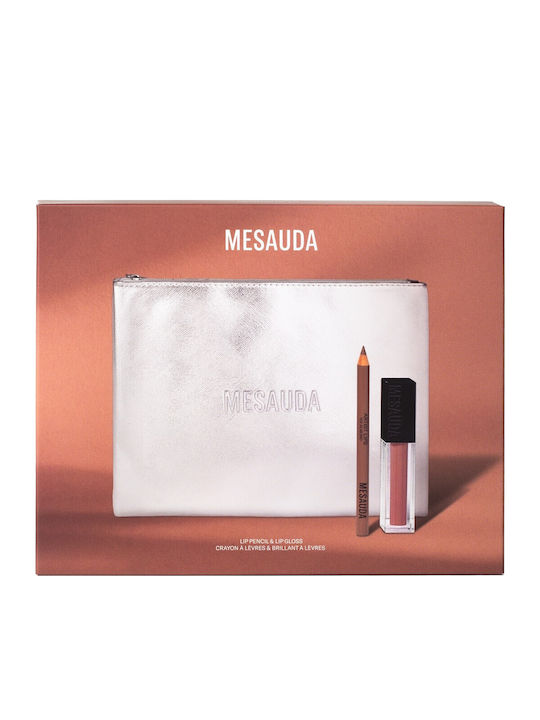 Mesauda Milano Glow Up Σετ Μακιγιάζ για τα Χείλη με Νεσεσέρ 3τμχ
