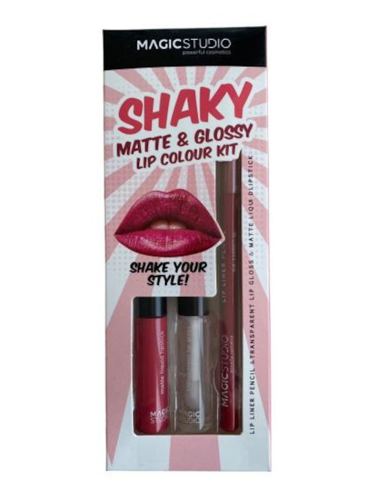 Magic Studio Σετ Μακιγιάζ για τα Χείλη Matte & Glossy Shaky Lip