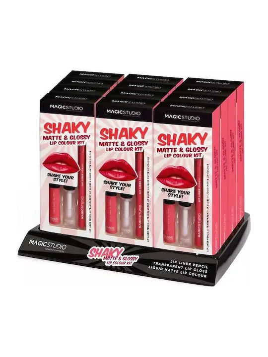 Magic Studio Σετ Μακιγιάζ για τα Χείλη Matte & Glossy Shaky Lip