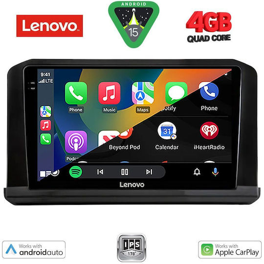 Lenovo Car Audio System for Mitsubishi Outlander 2022 Bluetooth USB WiFi GPS Apple CarPlay Android Auto with 9" Touch Screen