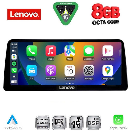 Lenovo Sistem Audio Auto Pentru BMW Seria 3 2018-2023 Bluetooth USB Wi-Fi GPS Apple CarPlay Android Auto Cu Ecran Tactil 12.3"