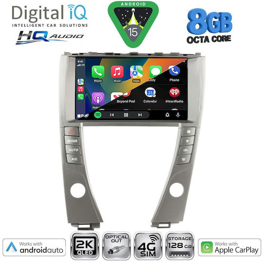 Digital IQ Автомобилна Аудио Система За Lexus ES 2006-2013 Bluetooth USB Вграден Wi-Fi GPS Android Auto С Touch Screen 9"