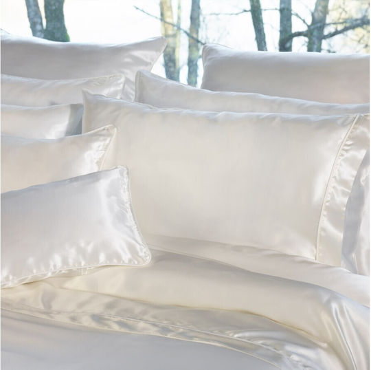 Valeria Home Set Huse Pentru Pilote Maria 220x200cm Supraînălțată Cu 2 Fețe De Pernă Și 1 Cearșaf Natural