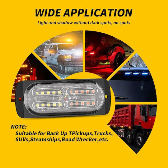 LED Strobe Notfall-Autolichter Ultra Light 20 LED 12v/24v Weiß 6500k