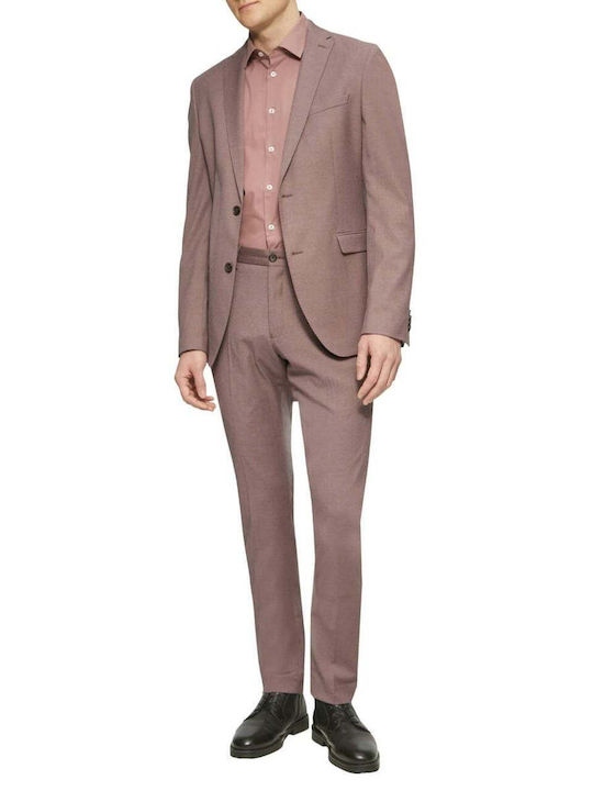 Sacou bărbătesc cu croială slim Dark Lilac